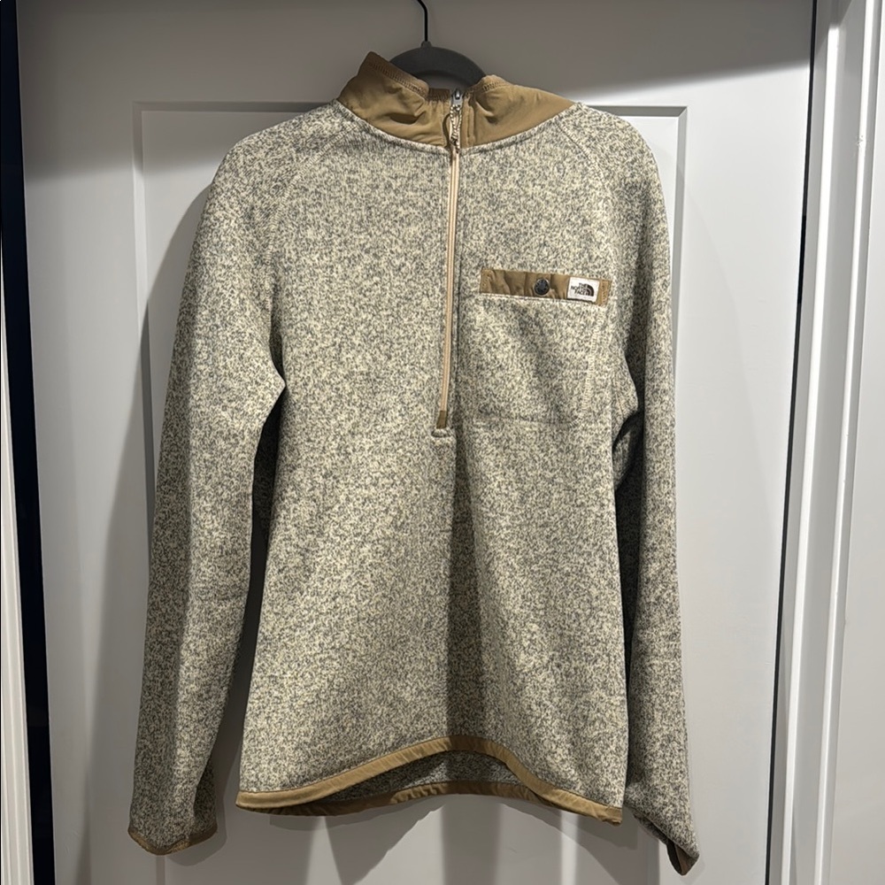 The North Face Tan Zip Up Sweater